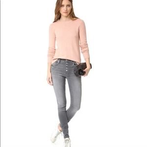 Hudson Ciara Super Skinny Exposed Button Gray Jeans 23